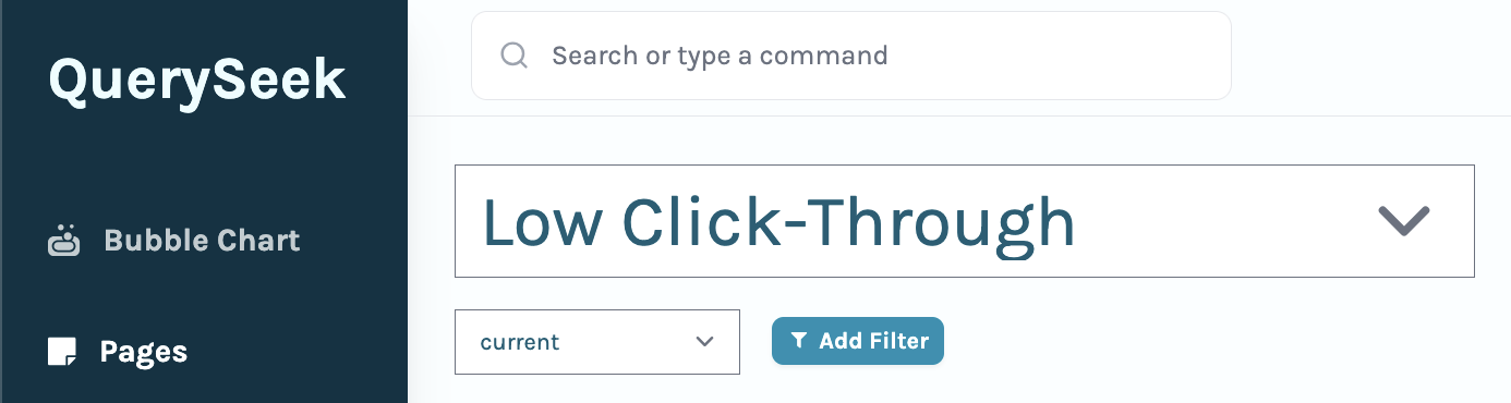 Low Click Through Feature in QuerySeek